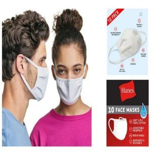 Hanes 10 pack face masks